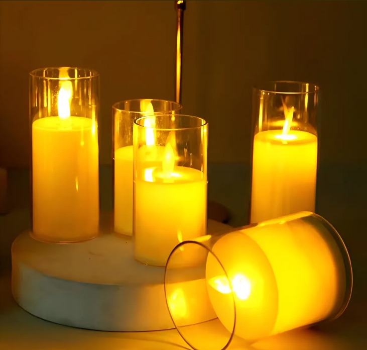 SET DE VELAS X 3 LED CANDLE